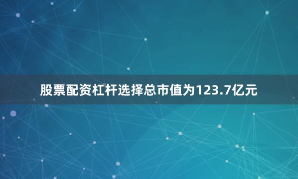 股票配资杠杆选择总市值为123.7亿元